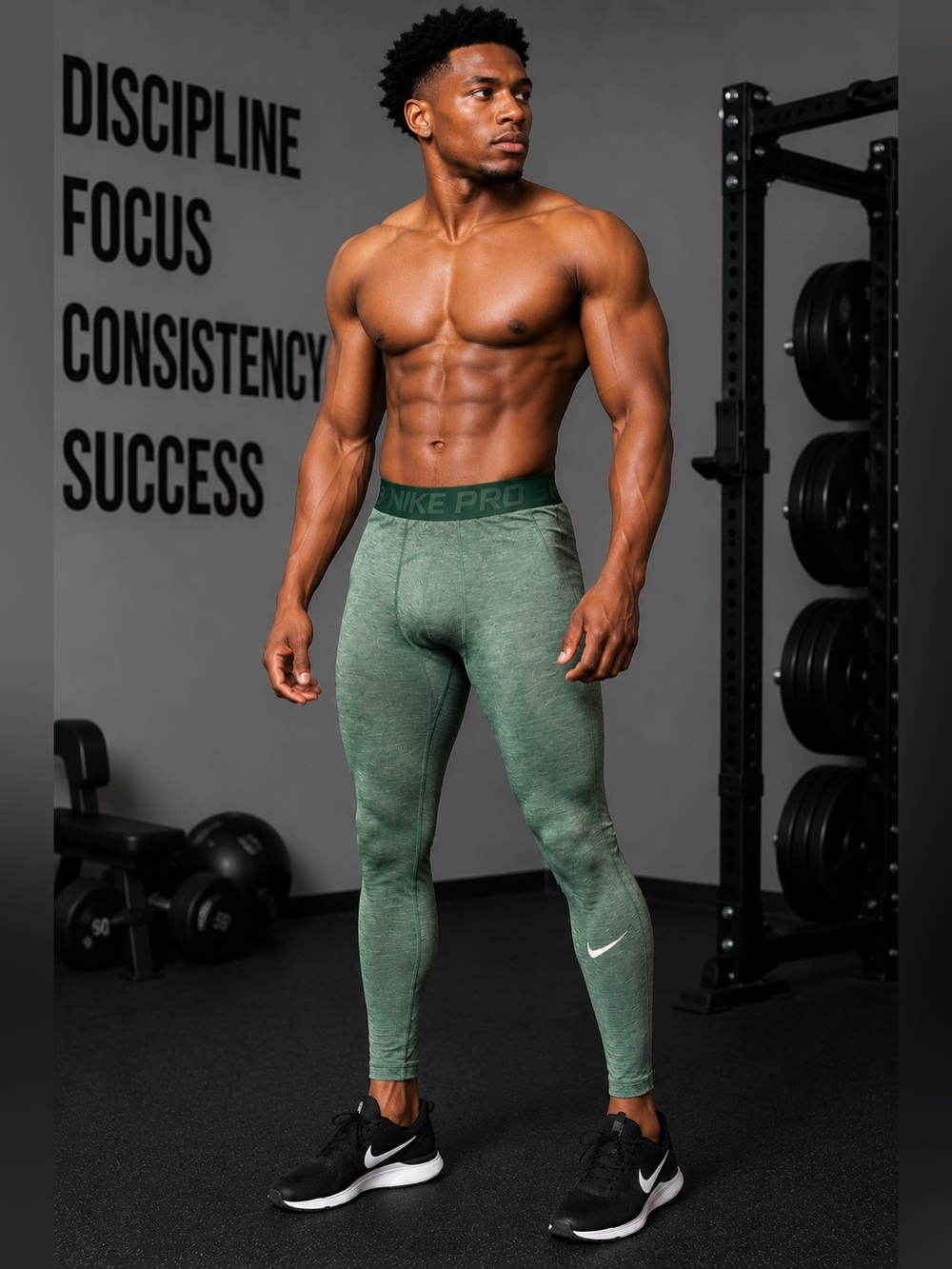 Nike Pro Dri-FIT Compression Tights Leggings Green Men’s Small